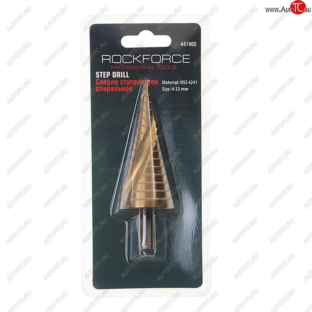 1 199 р. Сверло ступенчатое 4.0-32.0мм спиральное в блистере (HSS 4241) ROCKFORCE ROCKFORCE rf-44740s  с доставкой в г. Кемерово