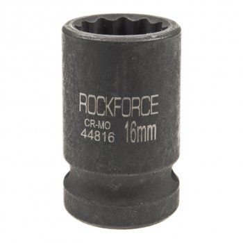 177 р. Головка торцевая 12 16мм 12-ти гранная ударная L=58мм ROCKFORCE ROCKFORCE rf-44816  с доставкой в г. Кемерово. Увеличить фотографию 1