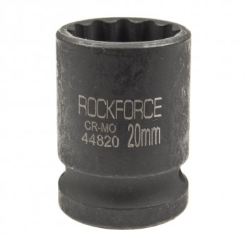 195 р. Головка торцевая 12 20мм 12-ти гранная ударная L=58мм ROCKFORCE ROCKFORCE rf-44820  с доставкой в г. Кемерово. Увеличить фотографию 1