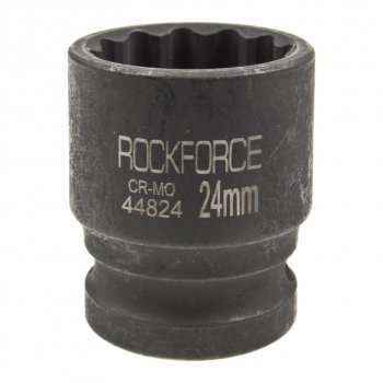 369 р. Головка торцевая 12 24мм 12-ти гранная ударная L=40мм ROCKFORCE ROCKFORCE rf-44824  с доставкой в г. Кемерово. Увеличить фотографию 1
