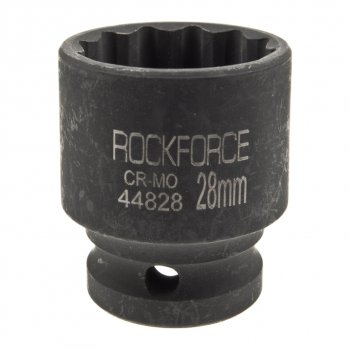 439 р. Головка торцевая 12 28мм 12-ти гранная ударная L=43мм ROCKFORCE ROCKFORCE rf-44828  с доставкой в г. Кемерово. Увеличить фотографию 1