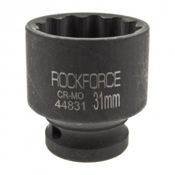 359 р. Головка торцевая 1/2 31мм 12-ти гранная ударная L=44мм ROCKFORCE ROCKFORCE rf-44831 ROCKFORCE rf-44831  с доставкой в г. Кемерово. Увеличить фотографию 1