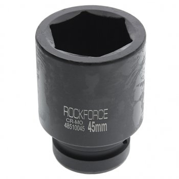 1 179 р. Головка торцевая 1 45мм ударная удлиненная L=90мм ROCKFORCE ROCKFORCE rf-48510045  с доставкой в г. Кемерово. Увеличить фотографию 1