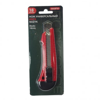 208 р. Нож 18мм с сегментированным лезвием ROCKFORCE ROCKFORCE rf-5055p18 ROCKFORCE rf-5055p18  с доставкой в г. Кемерово. Увеличить фотографию 3
