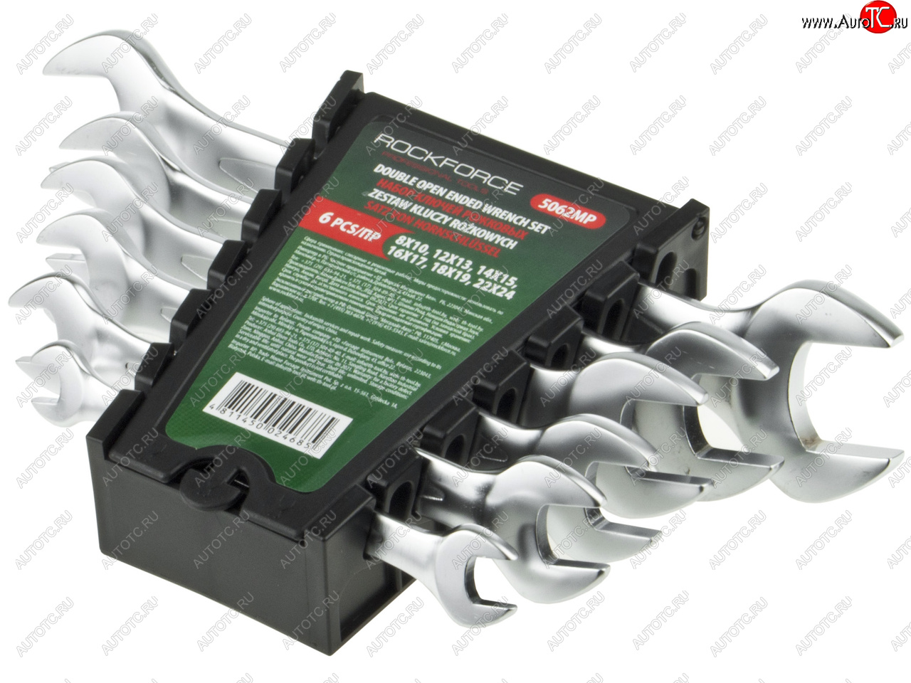 1 059 р. Набор ключей рожковых 8-24мм 6 предметов с держателем ROCKFORCE ROCKFORCE rf-5062mp  с доставкой в г. Кемерово