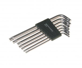 489 р. Набор ключей TORX T10-Т40 Г-образных удлиненных 7 предметов с держателем ROCKFORCE ROCKFORCE rf-5071l  с доставкой в г. Кемерово. Увеличить фотографию 1