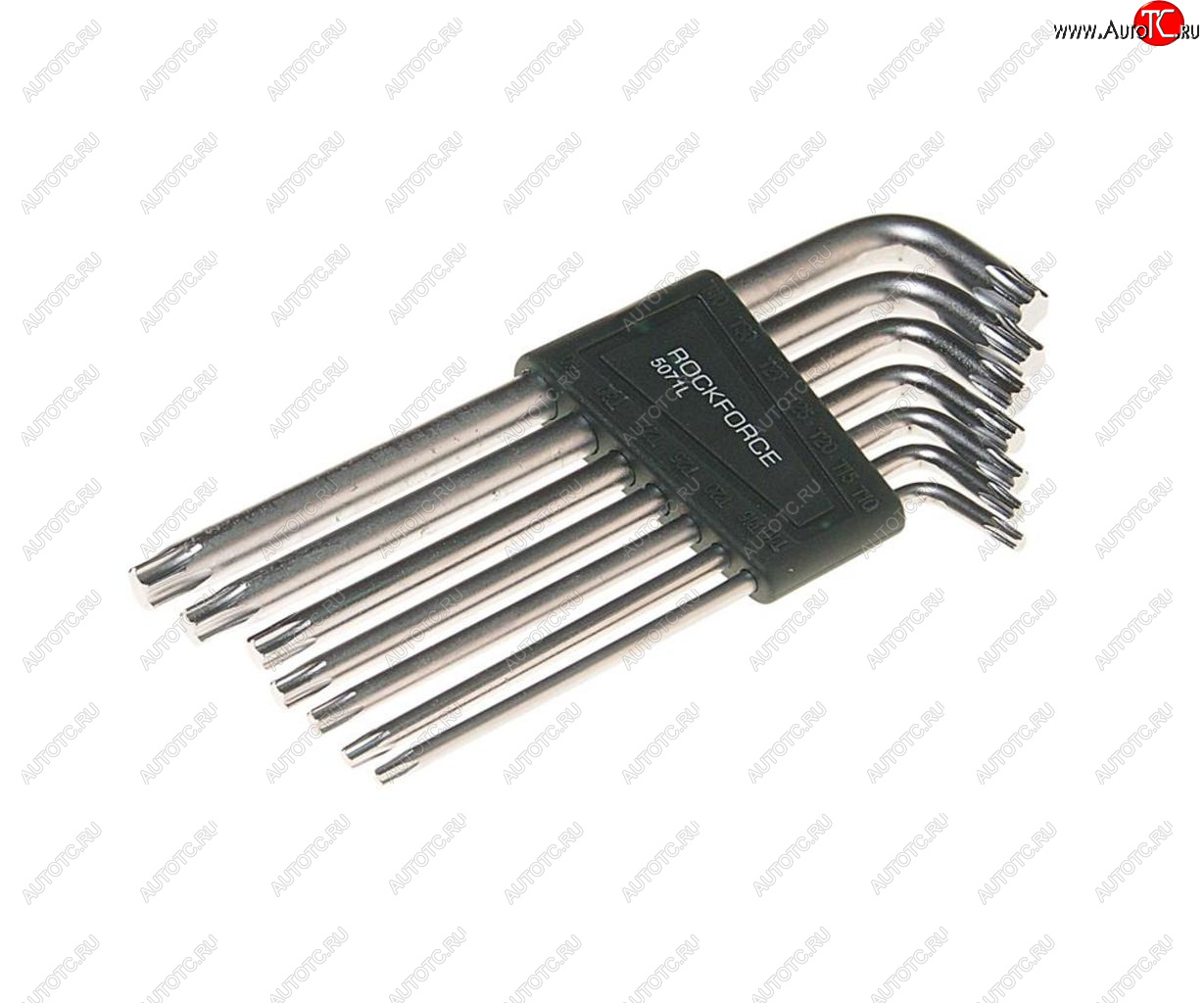 489 р. Набор ключей TORX T10-Т40 Г-образных удлиненных 7 предметов с держателем ROCKFORCE ROCKFORCE rf-5071l  с доставкой в г. Кемерово