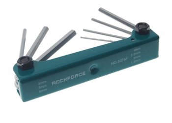 549 р. Набор ключей шестигранных 1.5-6мм складной 7 предметов ROCKFORCE ROCKFORCE rf-5076f  с доставкой в г. Кемерово. Увеличить фотографию 2