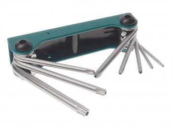 539 р. Набор ключей TORX T9-T40 складной с отверстием 8 предметов ROCKFORCE ROCKFORCE rf-5083tf ROCKFORCE rf-5083tf  с доставкой в г. Кемерово. Увеличить фотографию 1