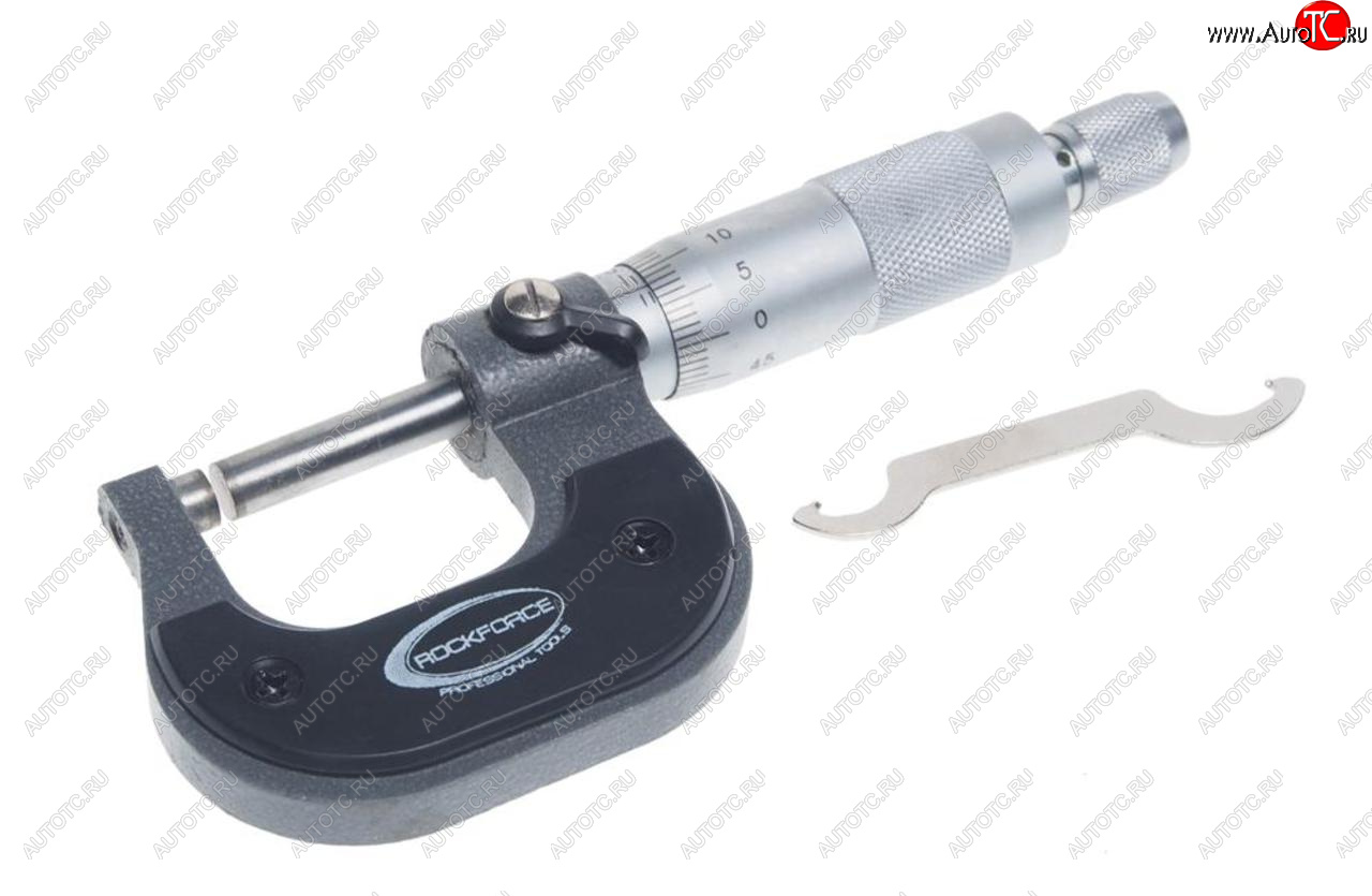 1 339 р. Микрометр 0-25мм 0.01мм в футляре ROCKFORCE ROCKFORCE rf-5096p9025 ROCKFORCE rf-5096p9025  с доставкой в г. Кемерово