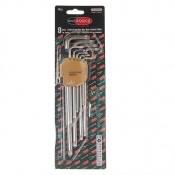 649 р. Набор ключей TORX T10Н-Т50H Г-образных удлиненных 9 предметов с держателем ROCKFORCE ROCKFORCE rf-5098txl  с доставкой в г. Кемерово. Увеличить фотографию 2