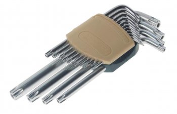2 199 р. Набор ключей TORX Т6Н-Т60Н Г-образных удлиненных с отверстием 15 предметов с держателем ROCKFORCE ROCKFORCE rf-5151lt  с доставкой в г. Кемерово. Увеличить фотографию 1
