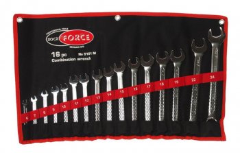 2 899 р. Набор ключей комбинированных 6-24мм 16 предметов на полотне ROCKFORCE ROCKFORCE rf-5161m ROCKFORCE rf-5161m  с доставкой в г. Кемерово. Увеличить фотографию 1