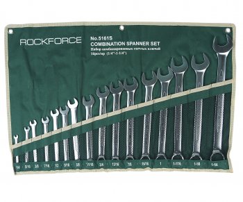 5 599 р. Набор ключей комбинированных 1-1516 16 предметов на полотне ROCKFORCE ROCKFORCE rf-5161s  с доставкой в г. Кемерово. Увеличить фотографию 1