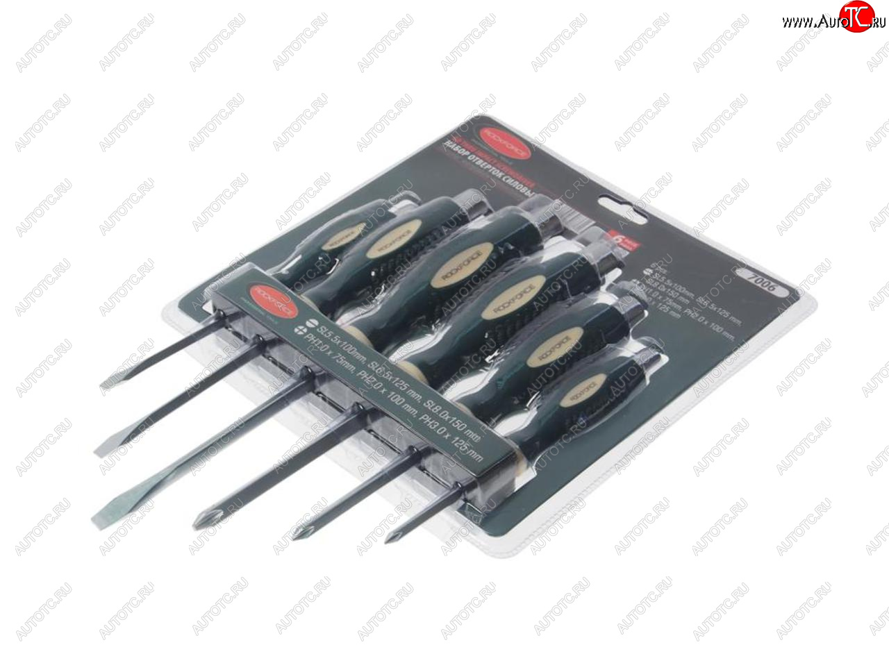 2 379 р. Набор отверток силовых 6 предметов ROCKFORCE ROCKFORCE rf-7006  с доставкой в г. Кемерово
