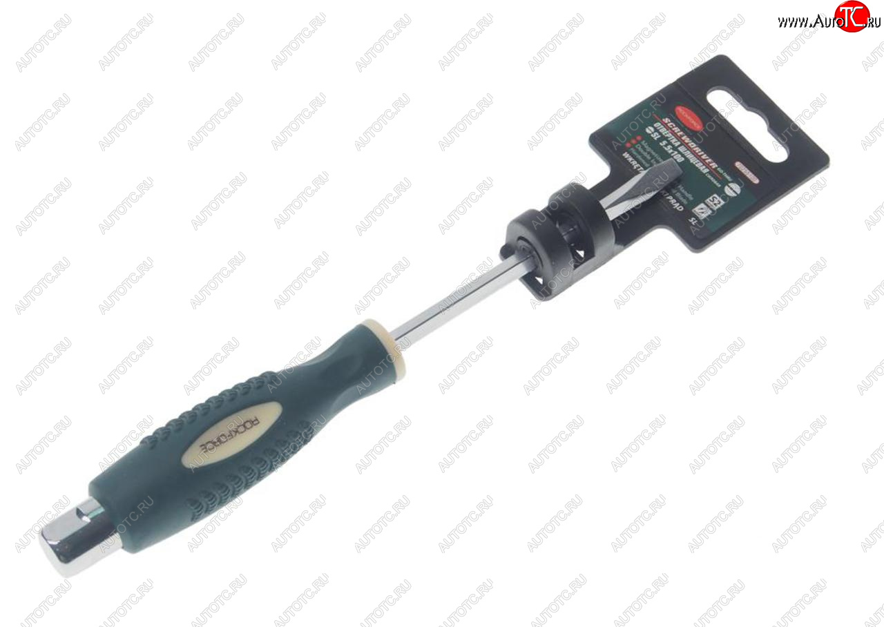 369 р. Отвертка шлицевая SL 5.5х100мм силовая (сталь CrV) ROCKFORCE ROCKFORCE rf-70255100  с доставкой в г. Кемерово