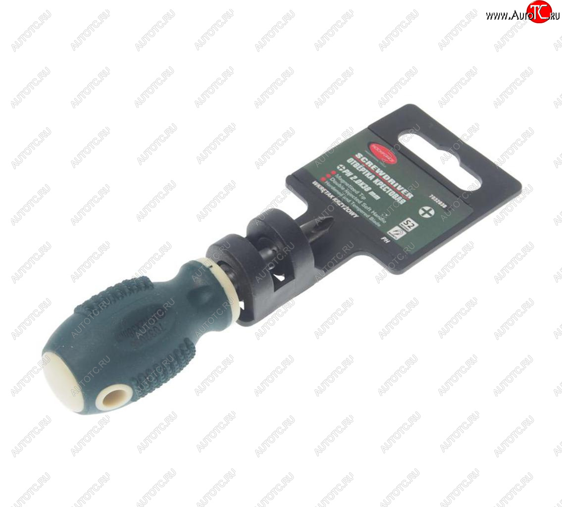 133 р. Отвертка крестовая PH 2.0x38мм магнитная c держателем Profi S2 ROCKFORCE ROCKFORCE rf-70320038 ROCKFORCE rf-70320038  с доставкой в г. Кемерово