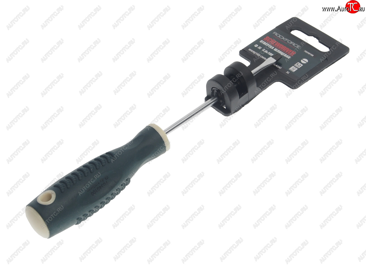 215 р. Отвертка шлицевая SL 4.0х100мм магнитная c держателем Profi S2 ROCKFORCE ROCKFORCE rf-70340100 ROCKFORCE rf-70340100  с доставкой в г. Кемерово