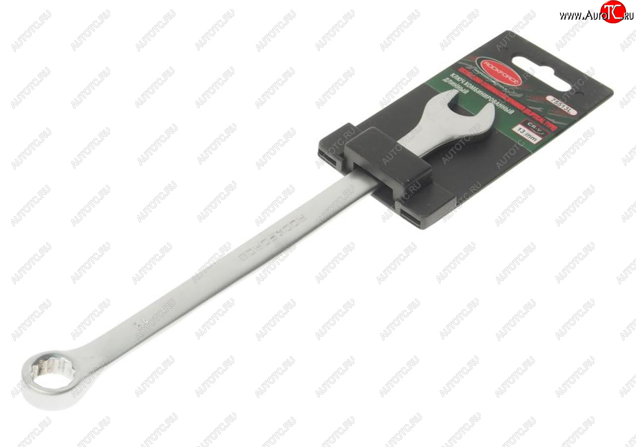 257 р. Ключ комбинированный 13х13мм удлиненный с держателем ROCKFORCE ROCKFORCE rf-75513l  с доставкой в г. Кемерово