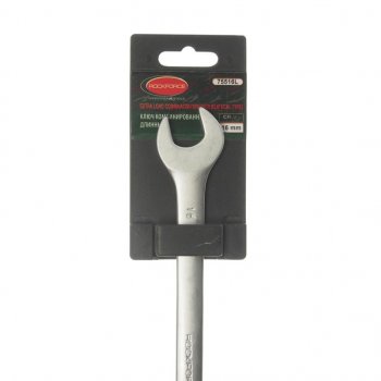 237 р. Ключ комбинированный 16х16мм удлиненный с держателем ROCKFORCE ROCKFORCE rf-75516l  с доставкой в г. Кемерово. Увеличить фотографию 2
