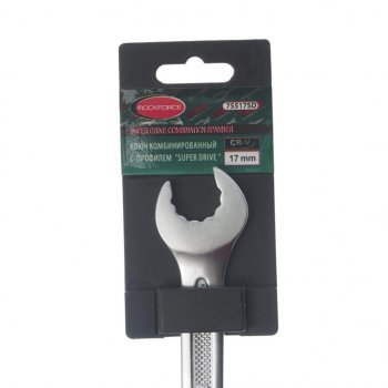 282 р. Ключ комбинированный 17мм (Super Drive) с держателем ROCKFORCE ROCKFORCE rf-75517sd  с доставкой в г. Кемерово. Увеличить фотографию 3