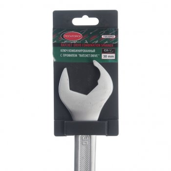 899 р. Ключ комбинированный 30мм (Ratchet Drive) с держателем ROCKFORCE ROCKFORCE rf-75530rd  с доставкой в г. Кемерово. Увеличить фотографию 2