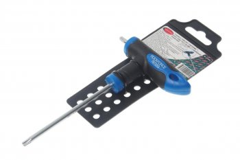 281 р. Ключ TORX Т-образный T25х100мм с резиновой ручкой с держателем ROCKFORCE ROCKFORCE rf-76725g  с доставкой в г. Кемерово. Увеличить фотографию 1