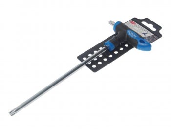 399 р. Ключ TORX Т-образный T45х200мм с резиновой ручкой с держателем ROCKFORCE ROCKFORCE rf-76745g  с доставкой в г. Кемерово. Увеличить фотографию 1