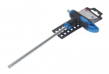 449 р. Ключ TORX Т-образный T50х200мм с резиновой ручкой с держателем ROCKFORCE ROCKFORCE rf-76750g  с доставкой в г. Кемерово. Увеличить фотографию 1