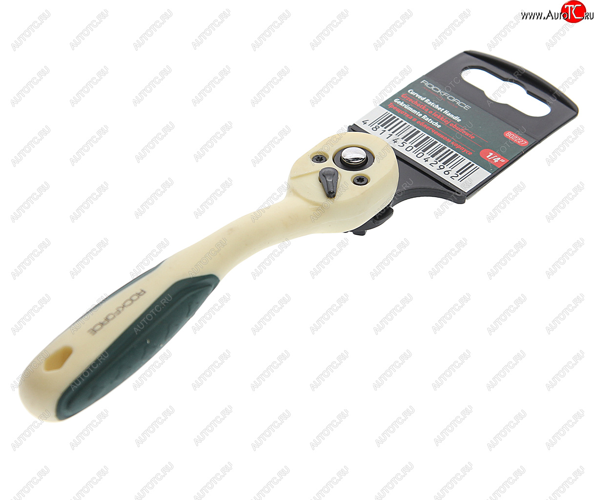 999 р. Ключ трещотка 14 72 зуба реверсивная в пластиковом корпусе ROCKFORCE ROCKFORCE rf-802227  с доставкой в г. Кемерово
