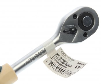 1 089 р. Ключ трещотка 12 45 зубов 255мм реверсивная с резиновой ручкой ROCKFORCE ROCKFORCE rf-80242w  с доставкой в г. Кемерово. Увеличить фотографию 3