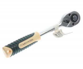 1 089 р. Ключ трещотка 12 45 зубов 255мм реверсивная с резиновой ручкой ROCKFORCE ROCKFORCE rf-80242w  с доставкой в г. Кемерово. Увеличить фотографию 1