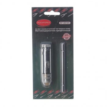 929 р. Вороток для метчиков М3-М8 L=85мм с трещоткой в блистере ROCKFORCE ROCKFORCE rf-88185  с доставкой в г. Кемерово. Увеличить фотографию 2