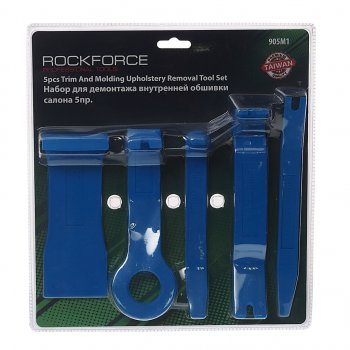 579 р. Набор инструментов для демонтажа дверных панелей 5 предметов ROCKFORCE ROCKFORCE rf-905m1  с доставкой в г. Кемерово. Увеличить фотографию 1