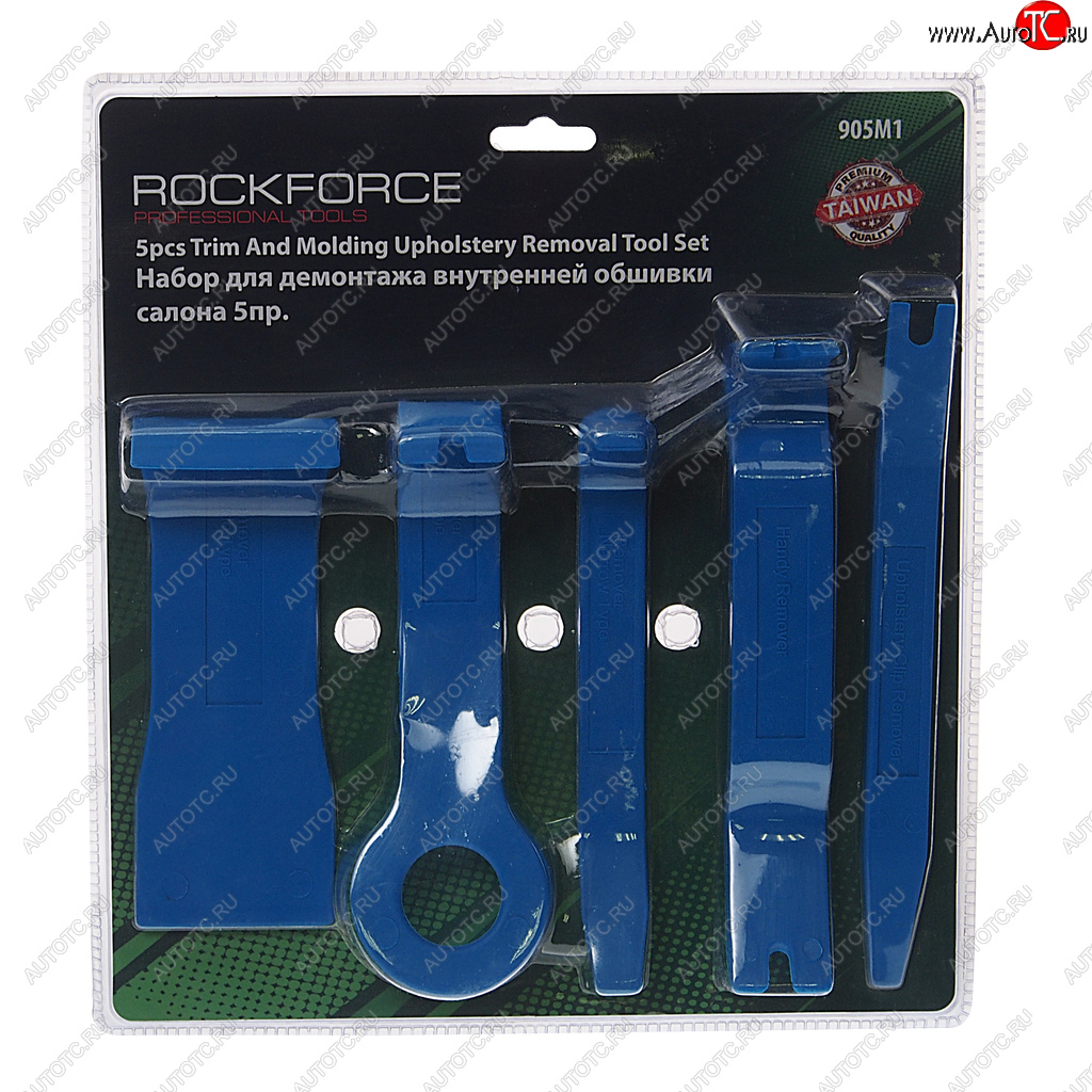 579 р. Набор инструментов для демонтажа дверных панелей 5 предметов ROCKFORCE ROCKFORCE rf-905m1  с доставкой в г. Кемерово