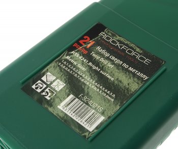 1 579 р. Набор сверл по металлу 1.0-10.0мм HSS (21шт.) в пластиковом футляре ROCKFORCE ROCKFORCE rf-924u21s  с доставкой в г. Кемерово. Увеличить фотографию 3