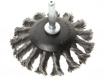 278 р. Кордщетка для дрели дисковая 75мм с хвостовиком ROCKFORCE ROCKFORCE rf-bck103  с доставкой в г. Кемерово. Увеличить фотографию 2