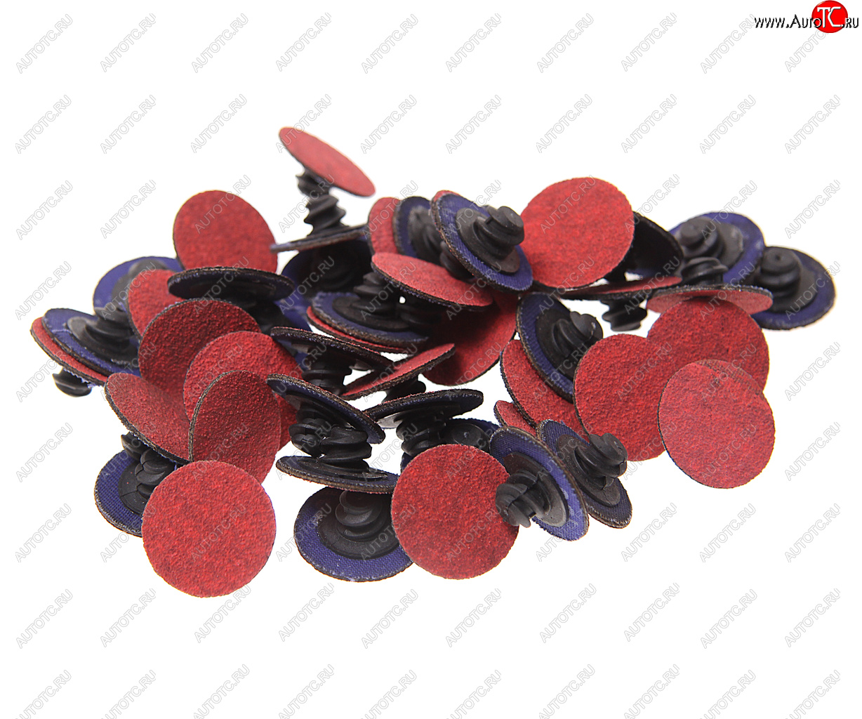 2 149 р. Круг шлифовальный 25мм (№100) абразивный красный 50шт. ROCKFORCE ROCKFORCE rf-bd1100c  с доставкой в г. Кемерово