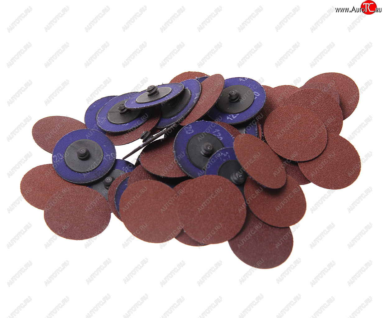 1 269 р. Круг шлифовальный 50мм (№120) абразивный коричневый 50шт. ROCKFORCE ROCKFORCE rf-bd2120a  с доставкой в г. Кемерово
