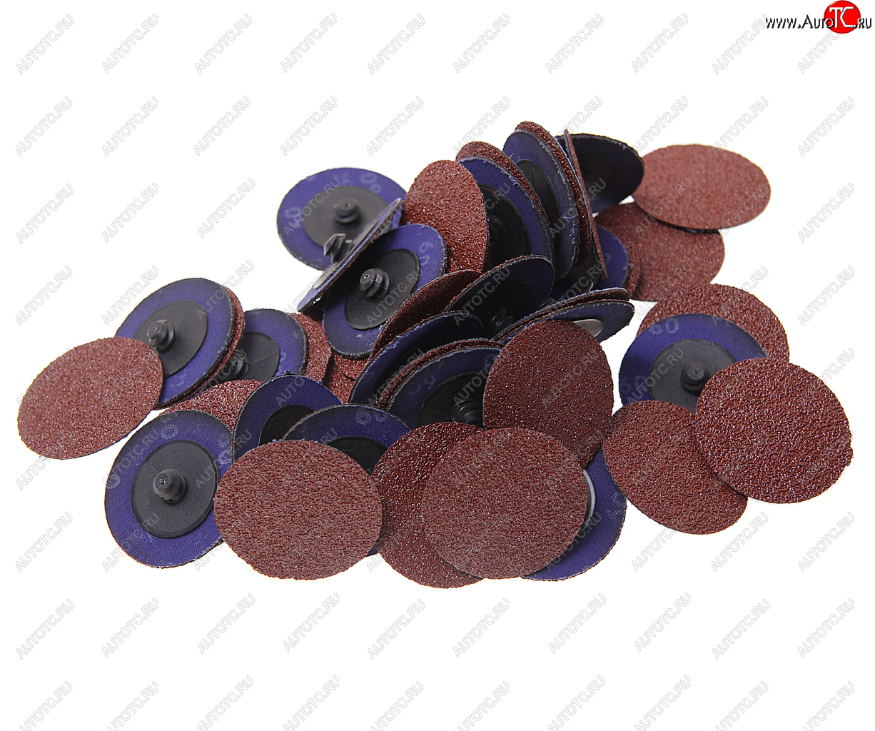 1 279 р. Круг шлифовальный 50мм (№60) абразивный коричневый 50шт. ROCKFORCE ROCKFORCE rf-bd260a  с доставкой в г. Кемерово