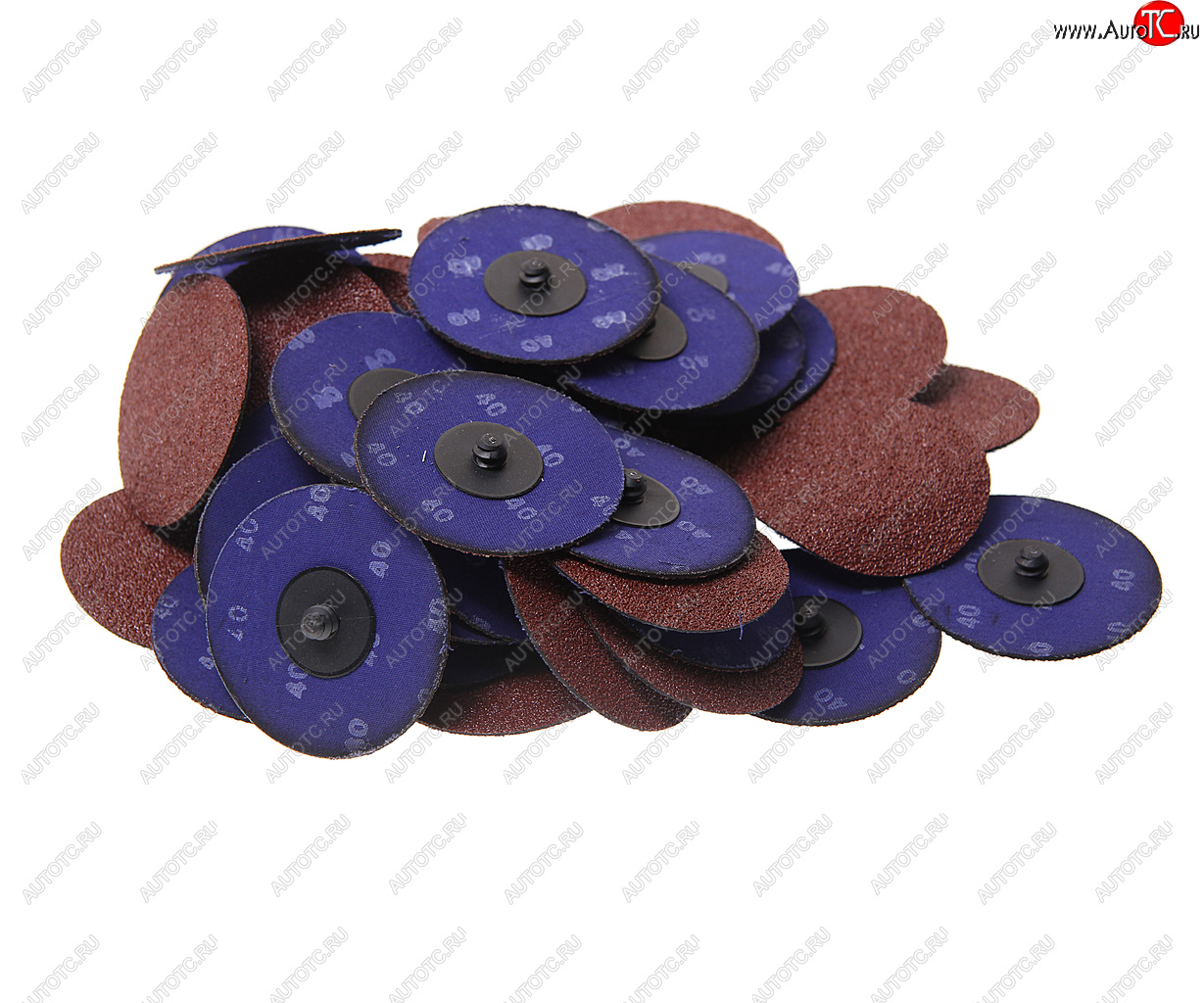 2 149 р. Круг шлифовальный 75мм (№40) абразивный коричневый 50шт. ROCKFORCE ROCKFORCE rf-bd340a  с доставкой в г. Кемерово
