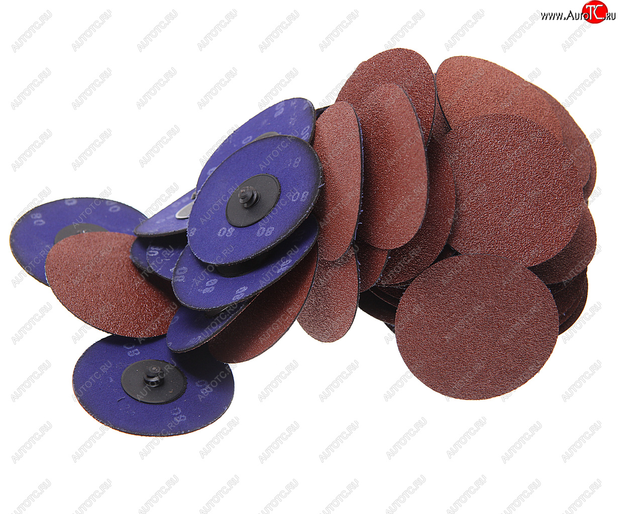 2 199 р. Круг шлифовальный 75мм (№80) абразивный коричневый 50шт. ROCKFORCE ROCKFORCE rf-bd380a  с доставкой в г. Кемерово