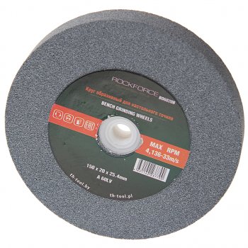 449 р. Круг для точила настольного 150x20x25.4мм (№60) абразивный ROCKFORCE ROCKFORCE rf-bd6020b  с доставкой в г. Кемерово. Увеличить фотографию 1