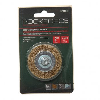 136 р. Кордщетка для дрели дисковая 50мм латунь в блистере ROCKFORCE ROCKFORCE rf-bfr002  с доставкой в г. Кемерово. Увеличить фотографию 1