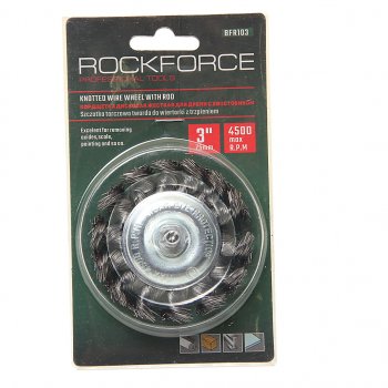 339 р. Кордщетка для дрели дисковая 75мм сталь в блистере ROCKFORCE ROCKFORCE rf-bfr103  с доставкой в г. Кемерово. Увеличить фотографию 1