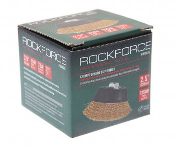 261 р. Кордщетка для УШМ чашка 60мм латунь ROCKFORCE ROCKFORCE rf-bwc025  с доставкой в г. Кемерово. Увеличить фотографию 3