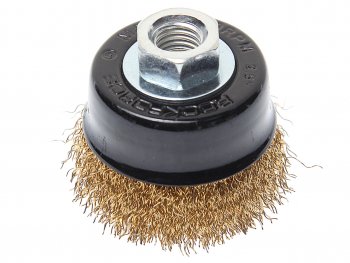 261 р. Кордщетка для УШМ чашка 60мм латунь ROCKFORCE ROCKFORCE rf-bwc025  с доставкой в г. Кемерово. Увеличить фотографию 1