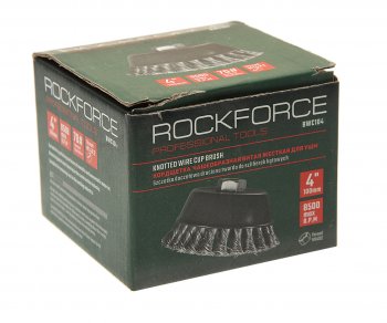 479 р. Кордщетка для УШМ чашка 100мм витая сталь ROCKFORCE ROCKFORCE rf-bwc104  с доставкой в г. Кемерово. Увеличить фотографию 3