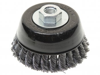 479 р. Кордщетка для УШМ чашка 100мм витая сталь ROCKFORCE ROCKFORCE rf-bwc104  с доставкой в г. Кемерово. Увеличить фотографию 1