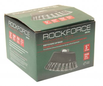 689 р. Кордщетка для УШМ чашка 125мм витая сталь ROCKFORCE ROCKFORCE rf-bwc105  с доставкой в г. Кемерово. Увеличить фотографию 3